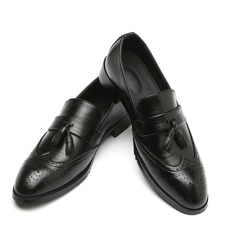Formal Women Daily Wear Shoes - Classic Men's Leather Tassel Loafers Handmade
