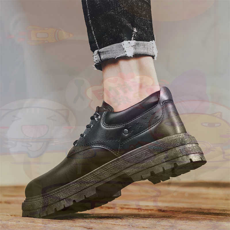 Elderly Women Formal Wear - Dark Natural Leather Fashion Trainers Tennis
