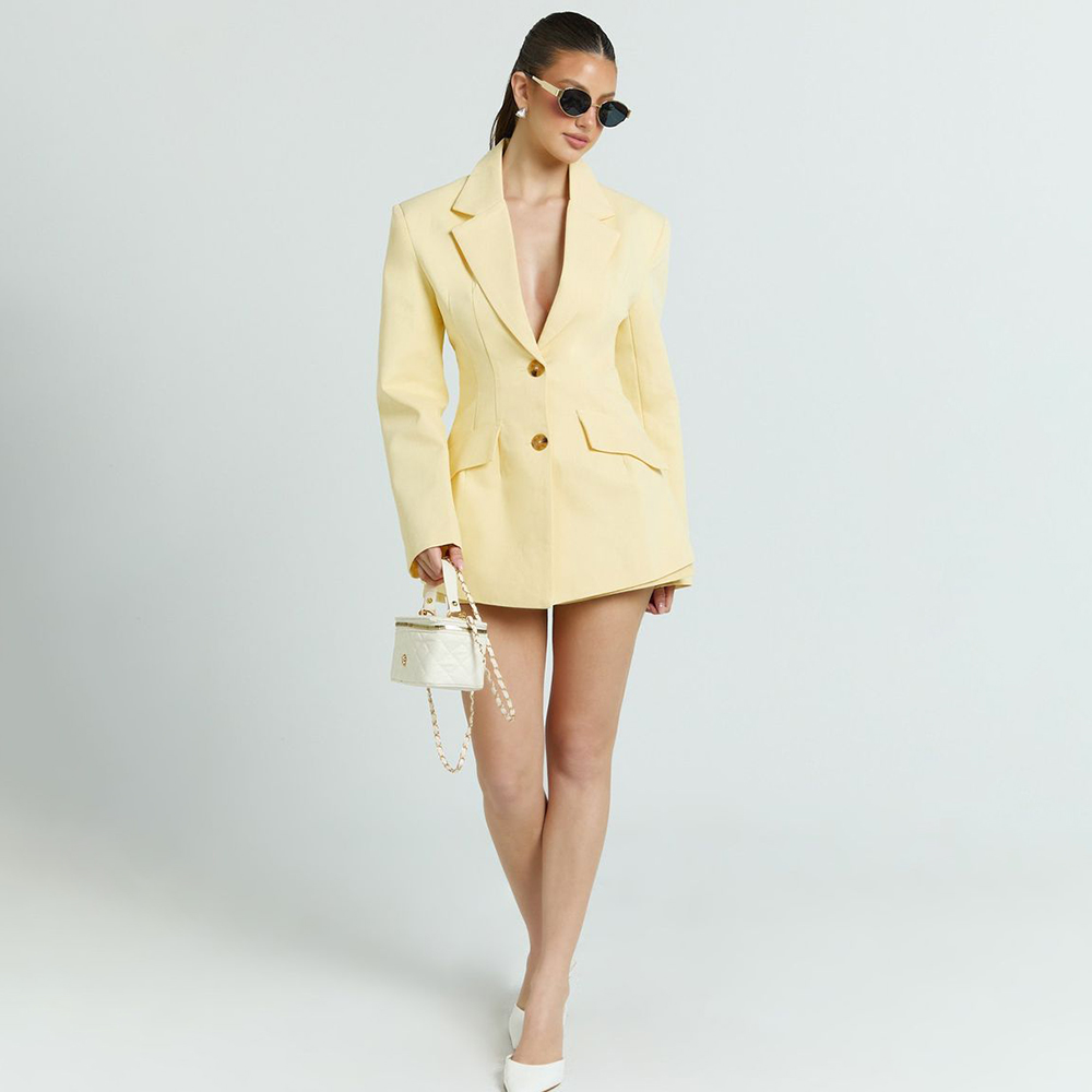 Light Yellow Women's 2Pic Suit - огляд і ціна Yellow Formal Wear Women