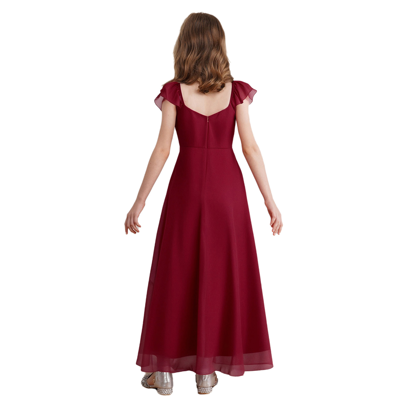 Girls Ruffle Sleeve Chiffon A  - огляд і ціна Women'S Formal Wear For Girls