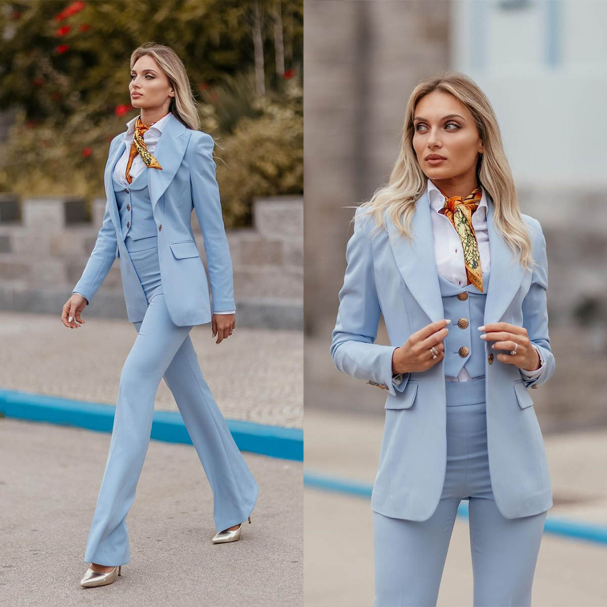 Women Formal Suits Sky Blue Pe - огляд і ціна Women'S Formal Jackets To Wear With Dresses