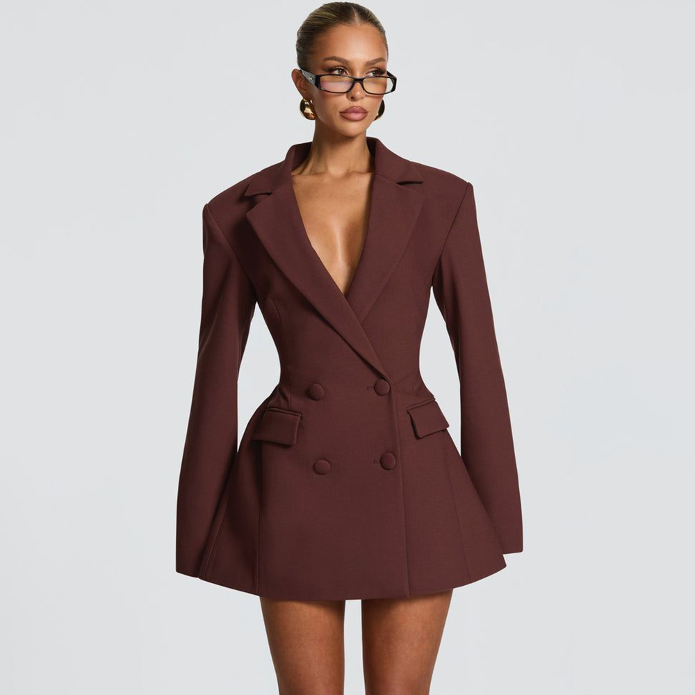 Elegant Women's Brown Flared B - огляд і ціна Women'S Formal Jackets To Wear With Dresses