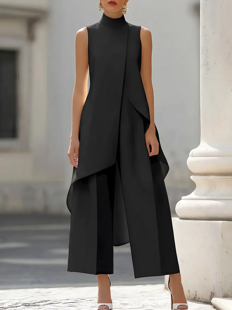 Sleeveless High Neck Asymmetri - огляд і ціна Women Formal Wear Office