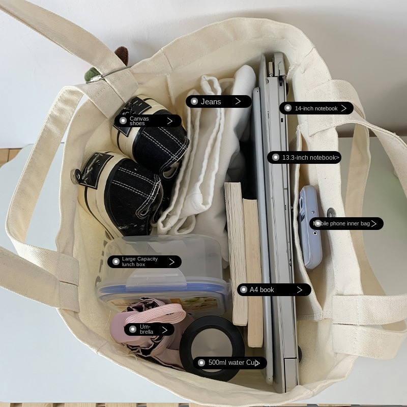Letter ins Canvas Bag Student  - огляд і ціна Structured Handbag Work