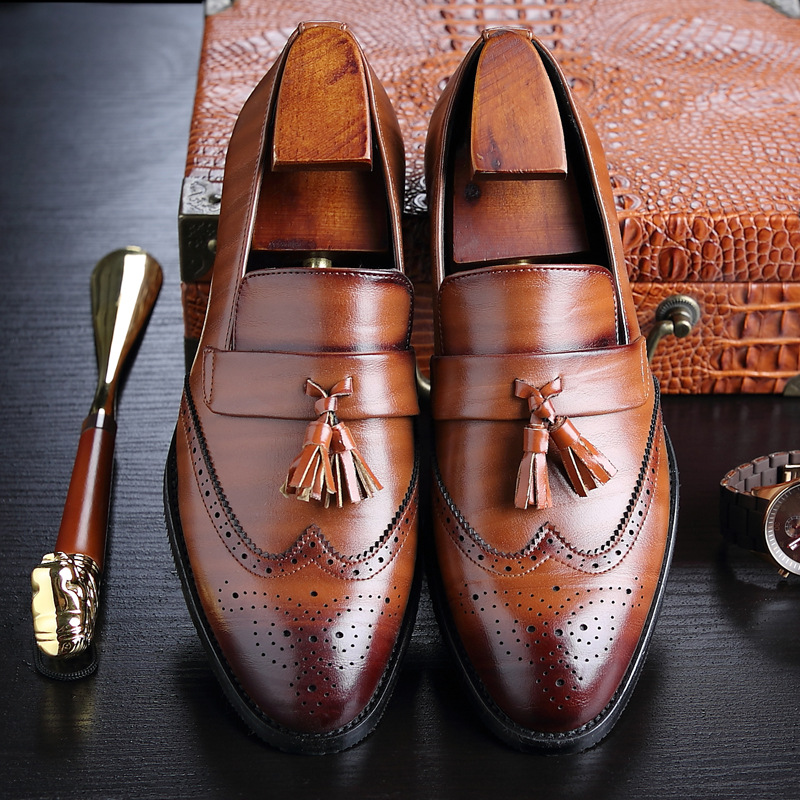 Classic Men's Leather Tassel L - огляд і ціна Formal Women Daily Wear Shoes