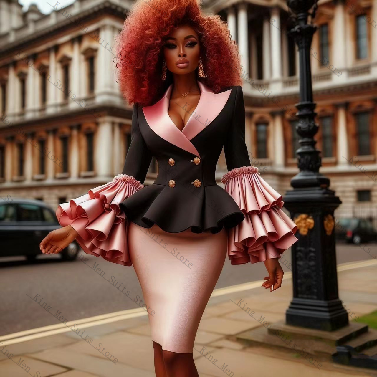 Black Pink Women Suit Set 2 Pc - огляд і ціна Women'S Formal Jackets To Wear With Dresses