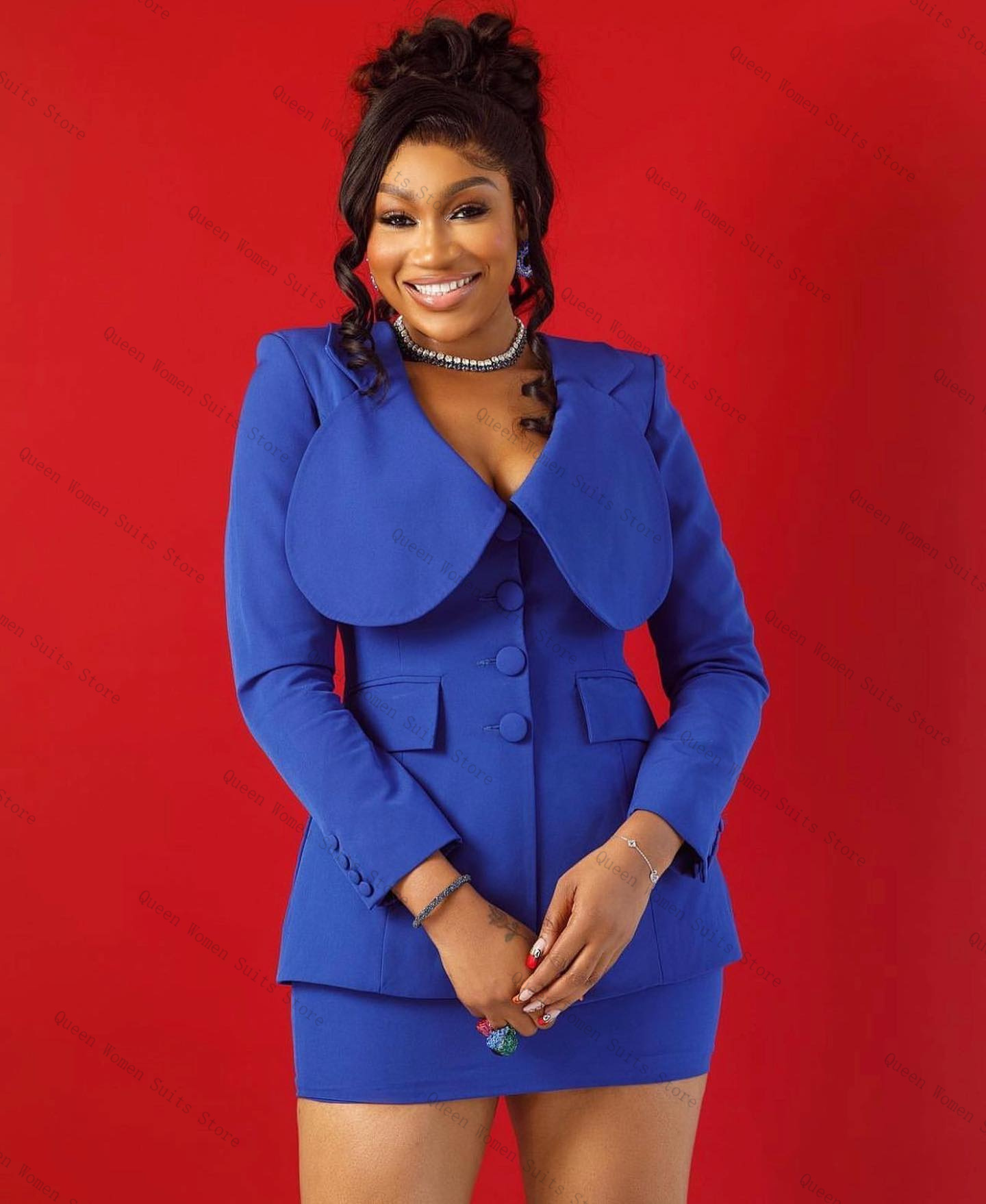 Blue Women Suit Skirt Set 2 Pi - огляд і ціна Women'S Formal Jackets To Wear With Dresses