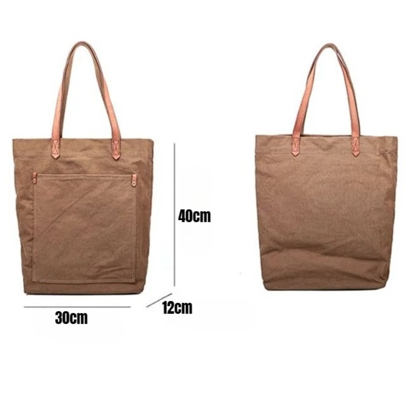 Canvas Leather Tote Bag for Me - огляд і ціна Structured Handbag Work