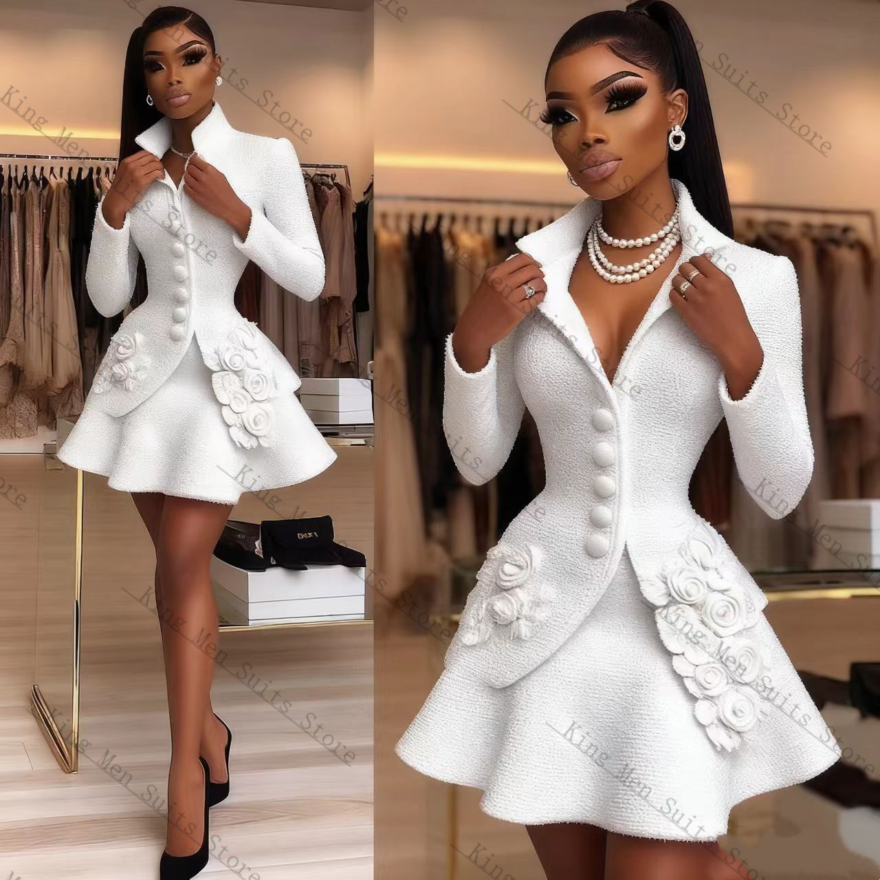 Luxury White Women Suit Set 2  - огляд і ціна Women'S Formal Jackets To Wear With Dresses