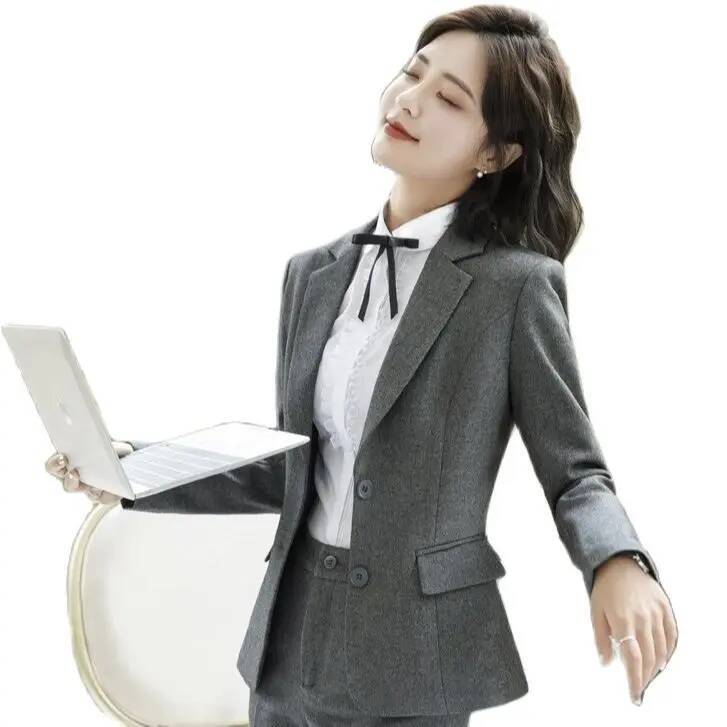 Novelty Gray Formal Blazers an - огляд і ціна Formal Winter Wear Women Jacket