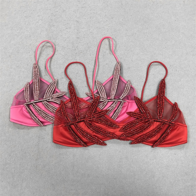 Luxury Crystals Women Top Bra  - огляд і ціна Yellow Formal Wear Women