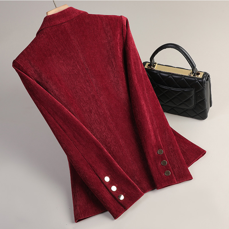 Yellow Gold Velvet Blazer Wome - огляд і ціна Formal Winter Wear Women Jacket