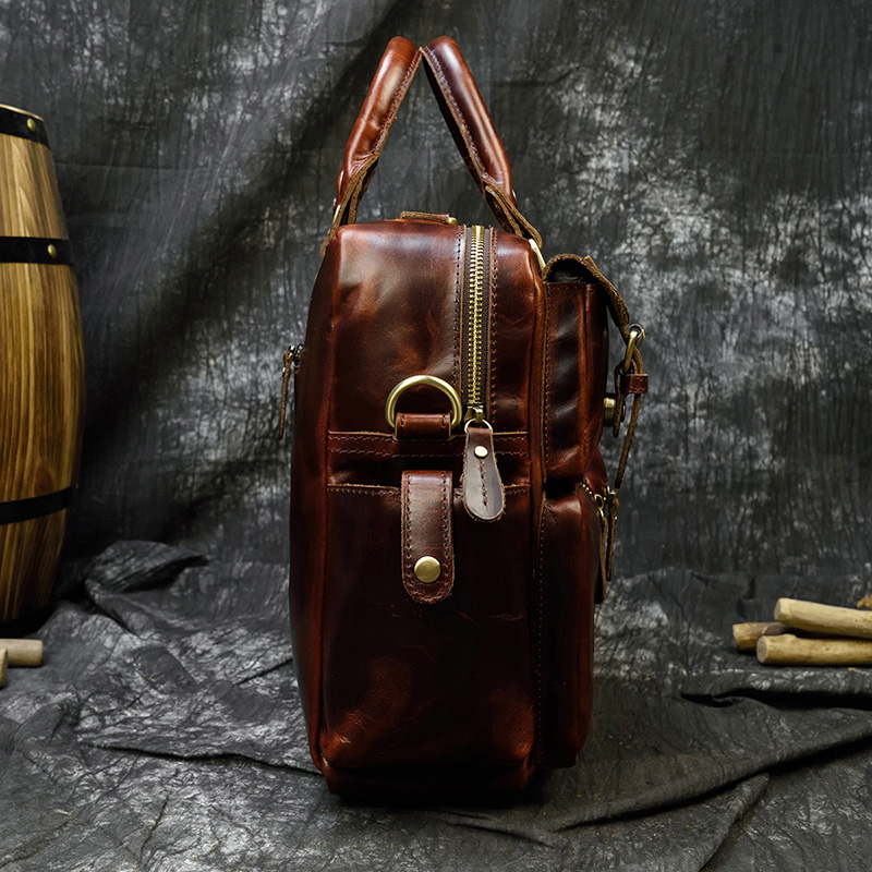 Men's genuine leather briefcas - огляд і ціна Structured Handbag Work