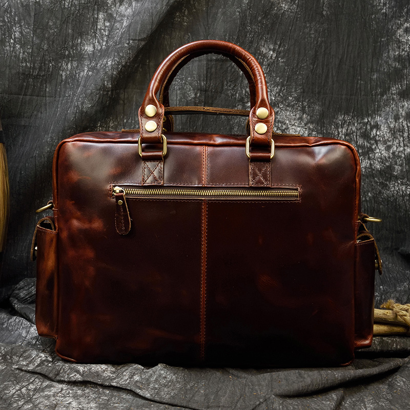 Men's genuine leather briefcas - огляд і ціна Structured Handbag Work