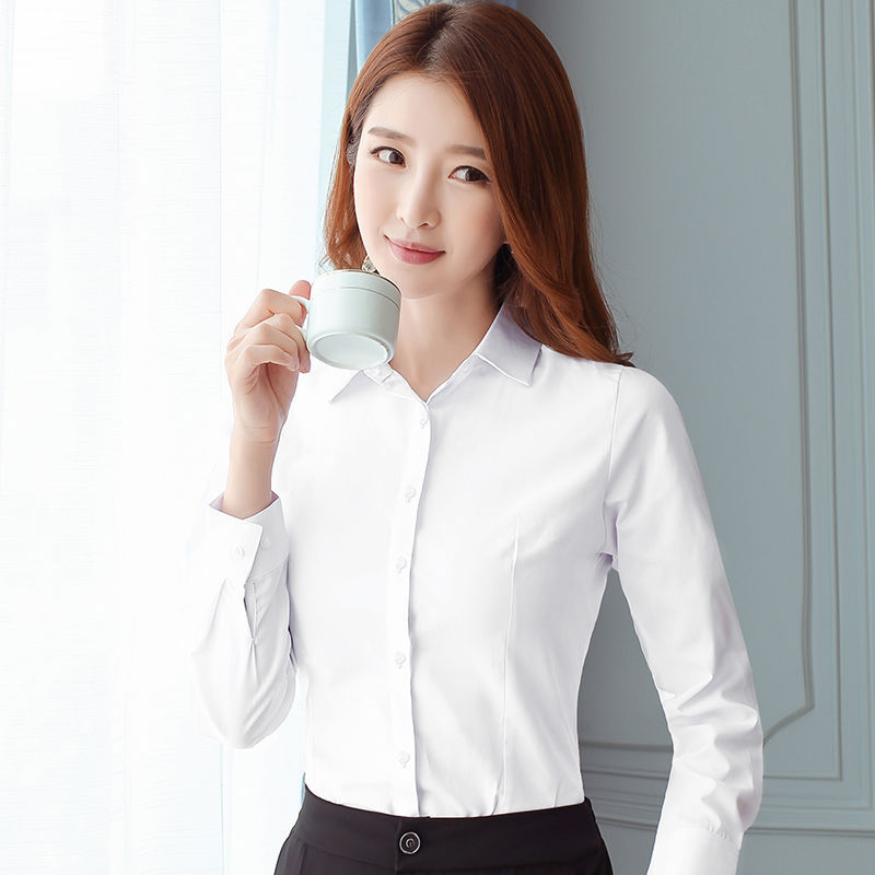 Korean Slim Black White Blouse - огляд і ціна Women Formal Wear Office