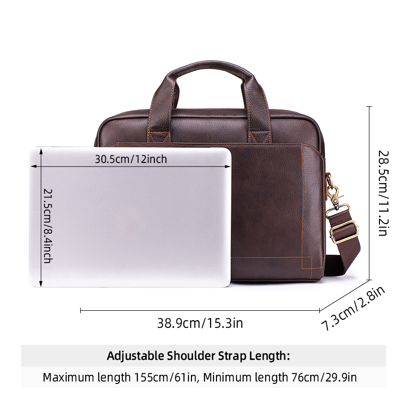 Genuine Leather Men's Business - огляд і ціна Structured Handbag Work