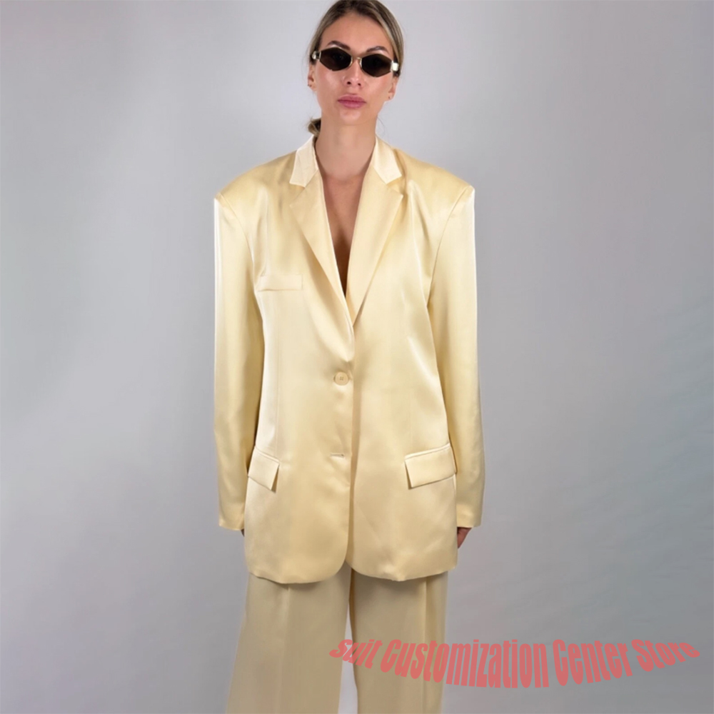 Casual Women's Yellow Satin Pa - огляд і ціна Yellow Formal Wear Women