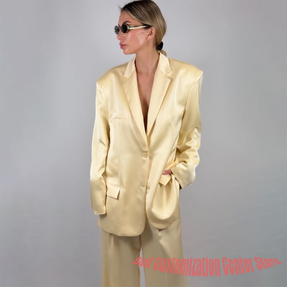 Casual Women's Yellow Satin Pa - огляд і ціна Yellow Formal Wear Women