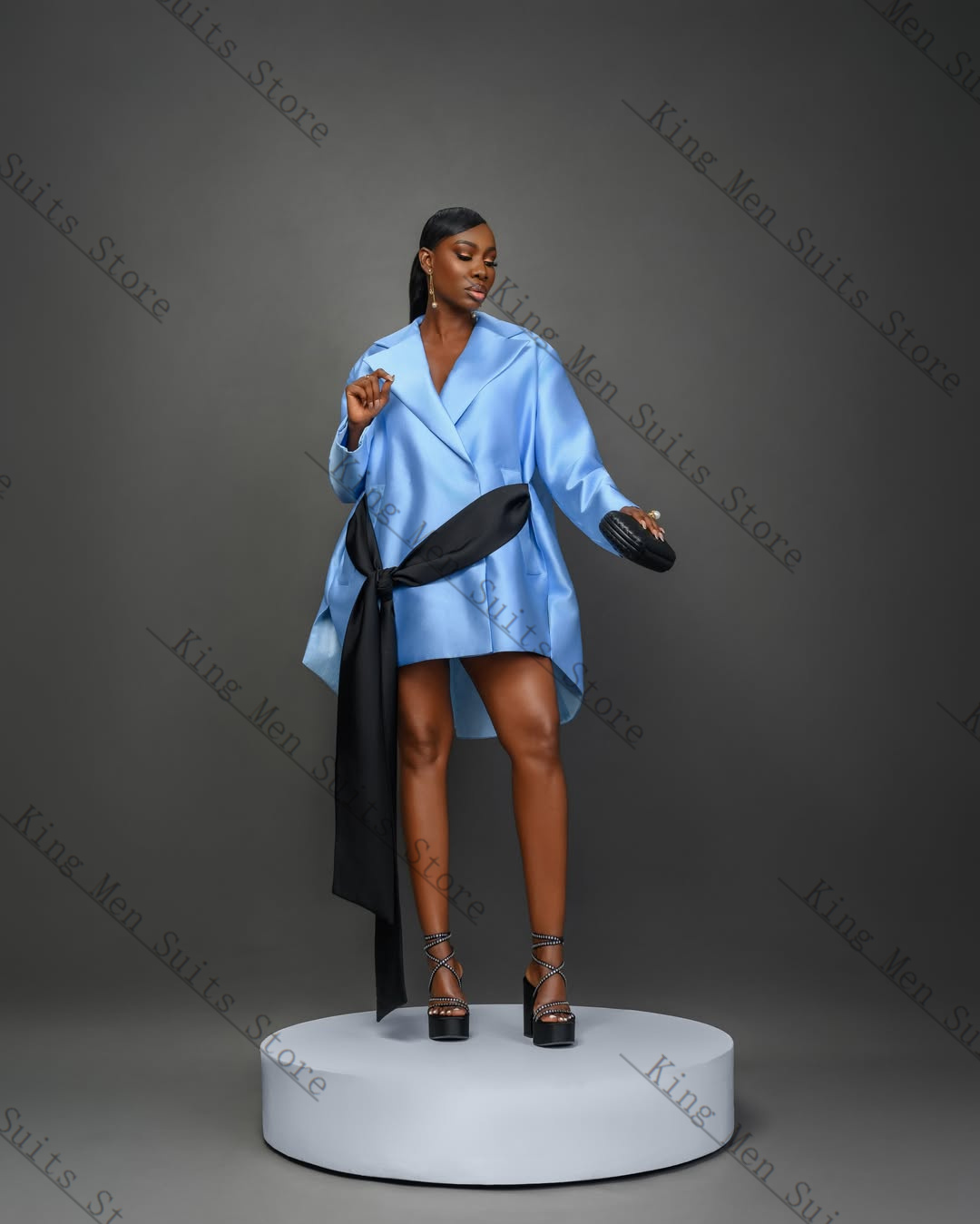 Blue Elegant Women Suit Skirt  - огляд і ціна Women'S Formal Jackets To Wear With Dresses