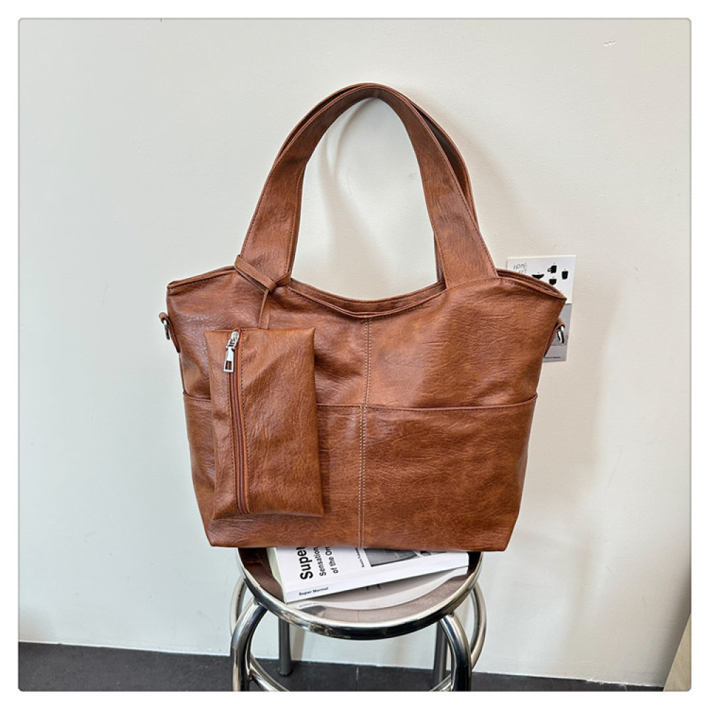 Soft Synthetic Leather Tote Ba - огляд і ціна Structured Handbag Work