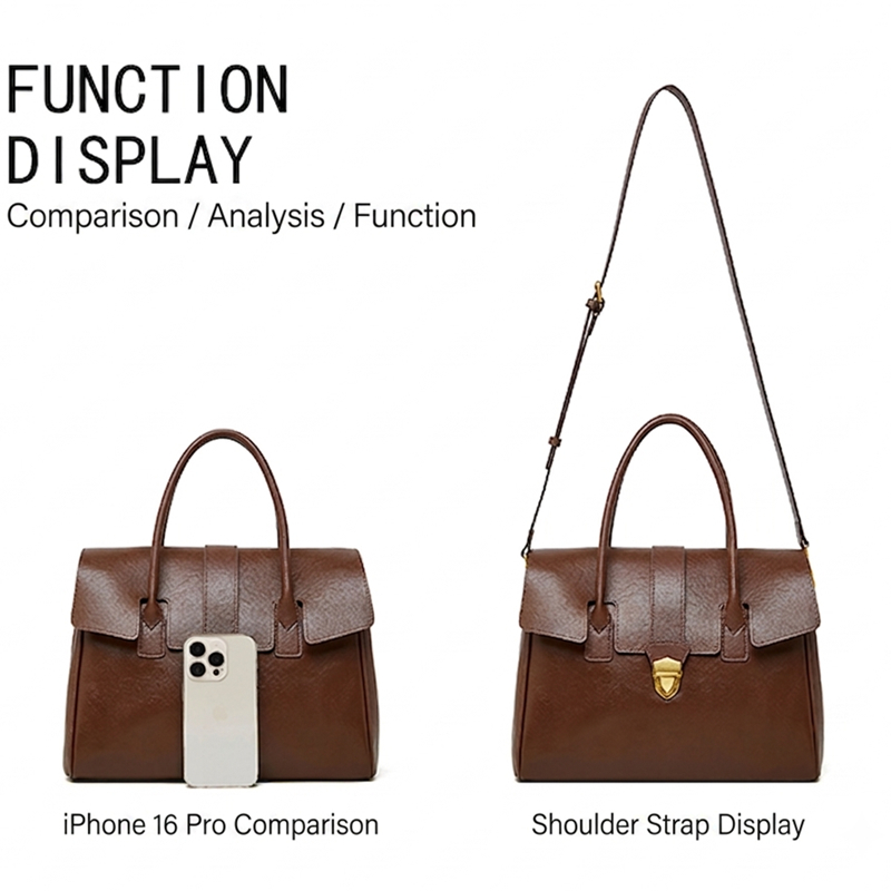 BURMINSA Genuine Leather Top H - огляд і ціна Structured Handbag Work