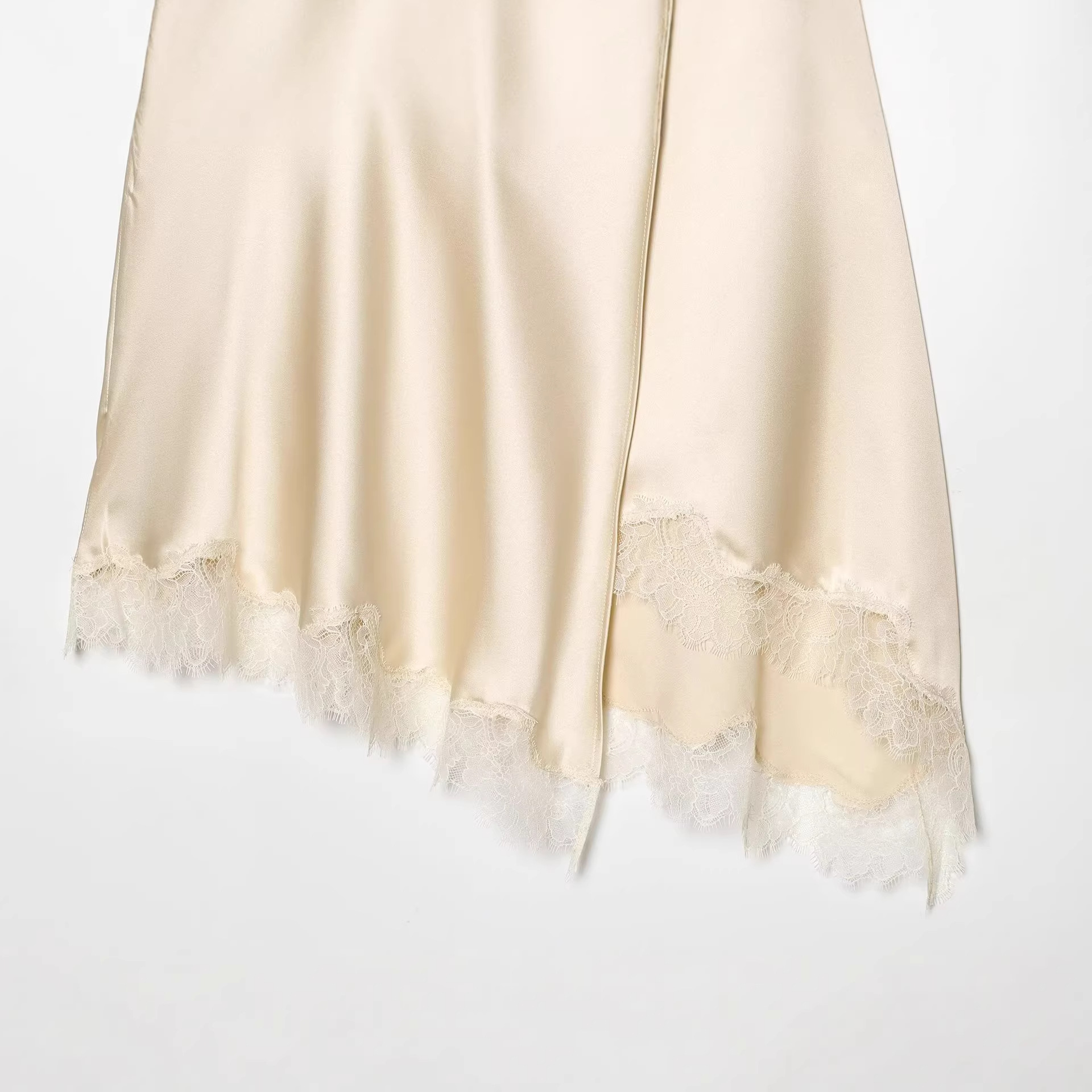 Women's Elegant Satin Lace Hem - огляд і ціна Yellow Formal Wear Women